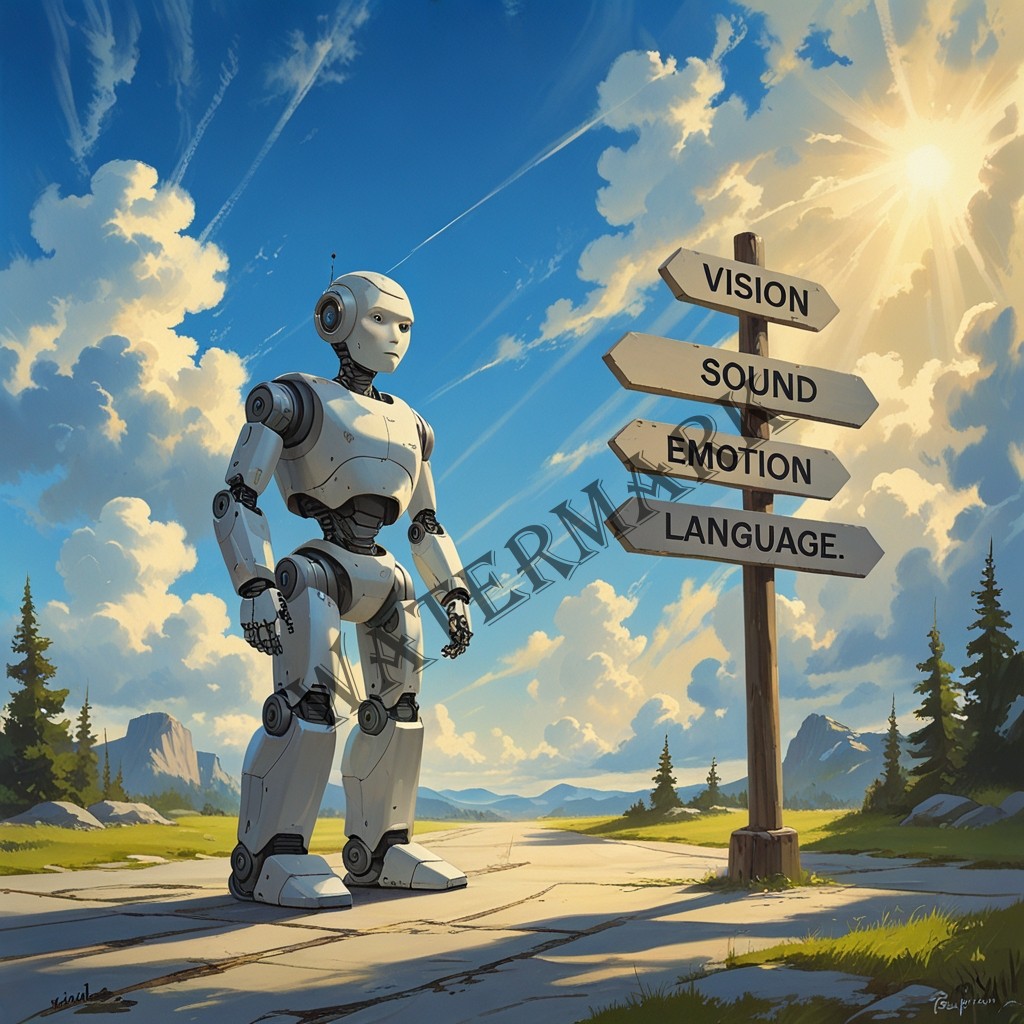 robot standing at multimodal